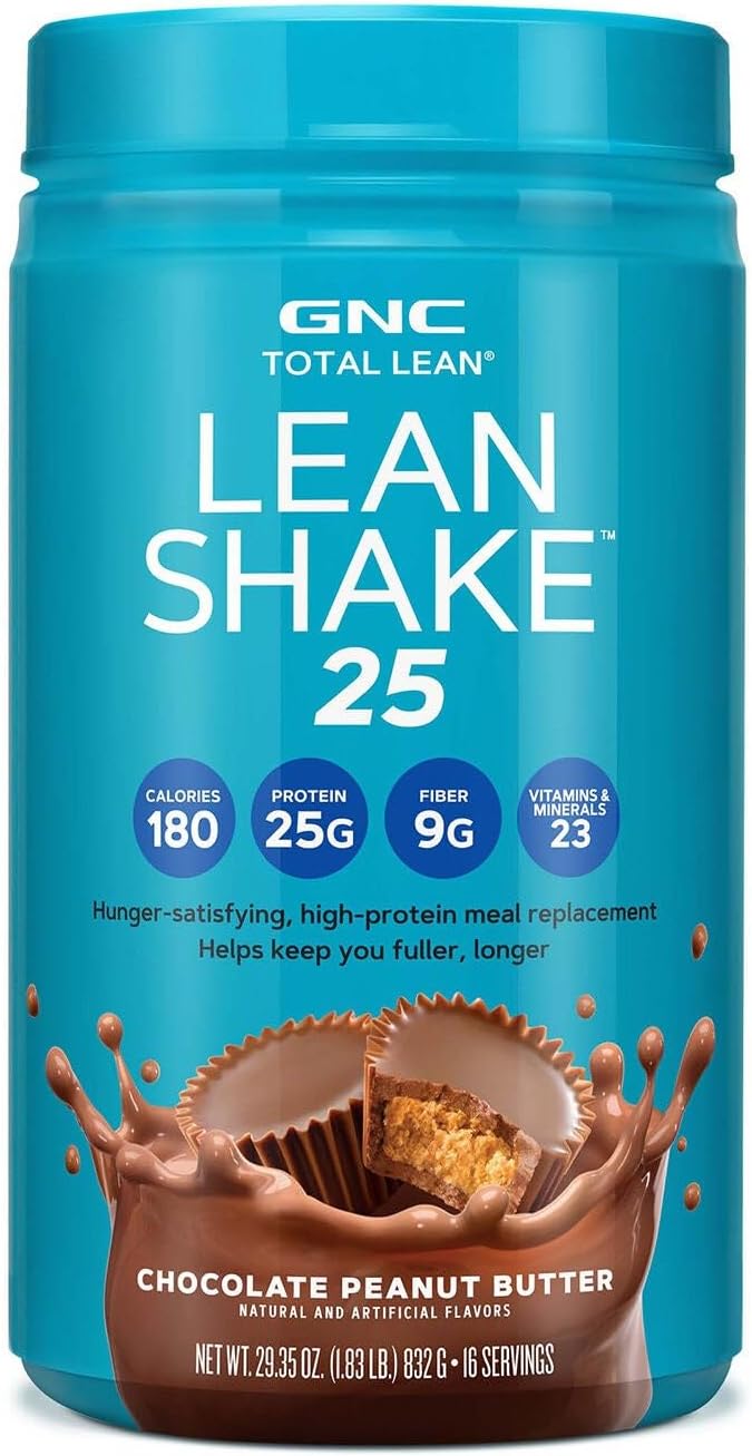 GNC Lean Shake 25 Protein Shake, Clinically Proven Weight Management, Meal Replacement, 25g Protein with Zero Added Sugar, Ready to Drink, Vanilla Bean, Pack of 12