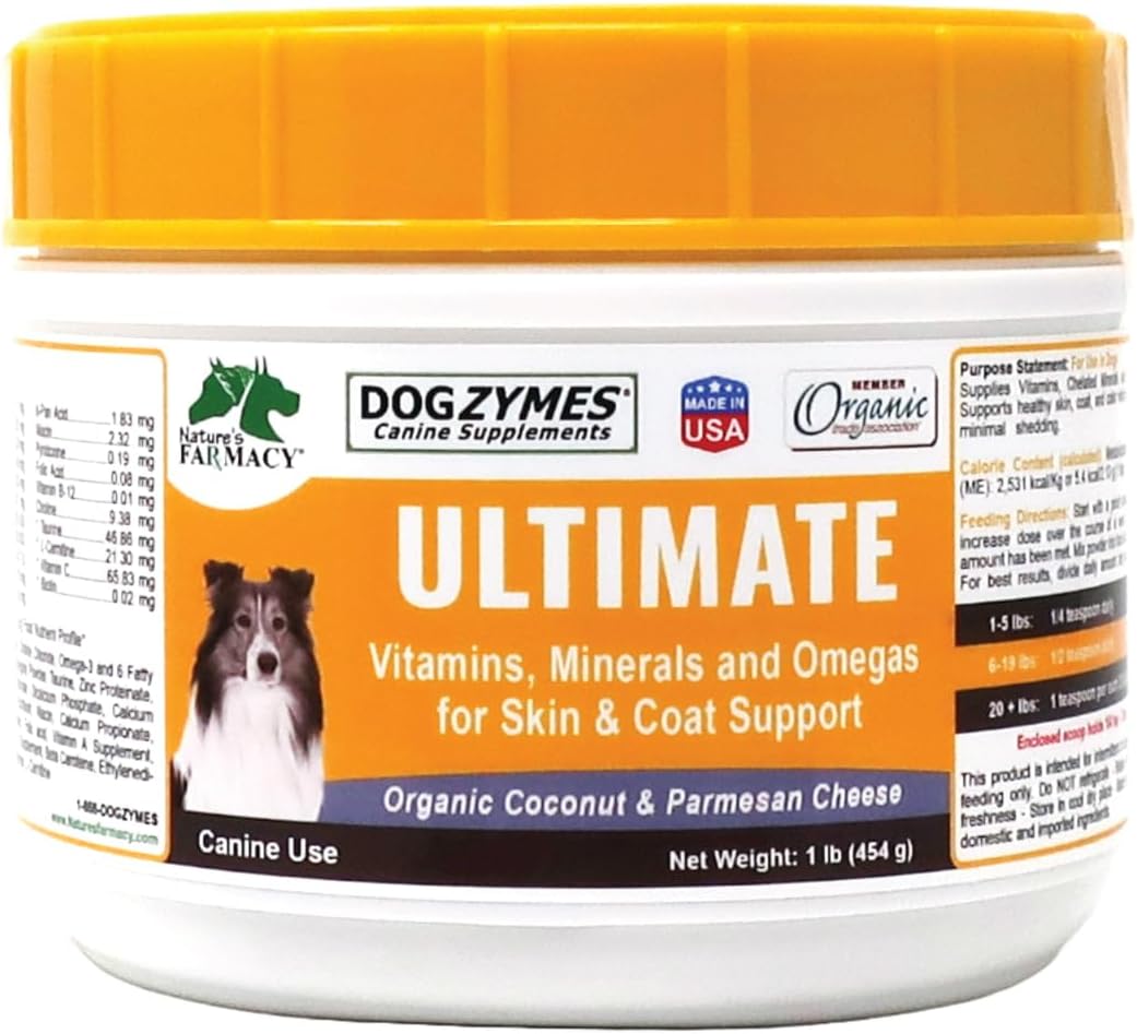 Dogzymes Ultimate Skin and Coat with Algal Oil and Organic Coconut (1 Pound)