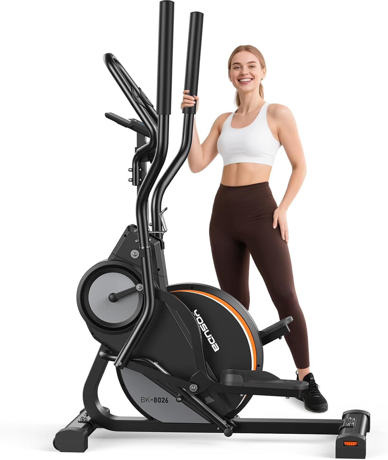 YOSUDA Elliptical Exercise Machine, Compact Elliptical with 45° Incline | 3-in-1 (Elliptical + Cardio Climber + Stair Stepper) Elliptical