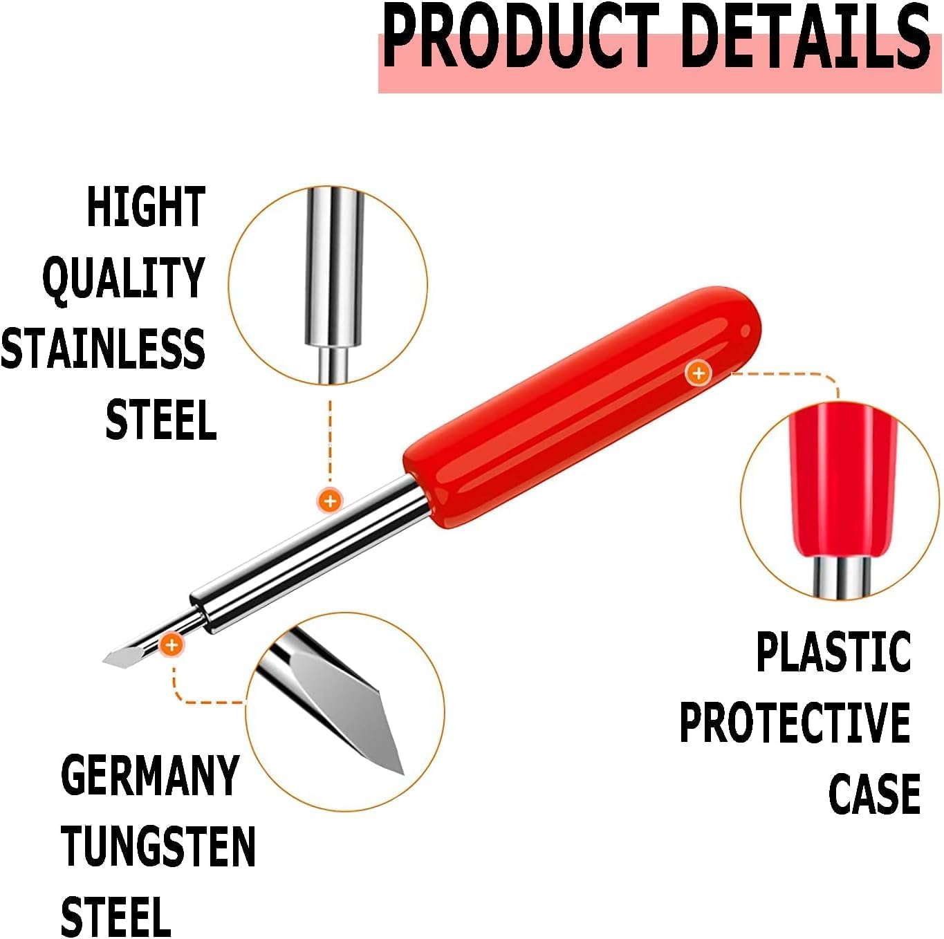 THANMAO 20 Pcs Replacement Blades Compatible with Explore Air 2/Air 3/Explore 4/Maker/Maker 3/Maker 4 Cutting Machines（5 Fine-Point Blades, 10 Standard Blades and 5 Deep Cutting Blades）