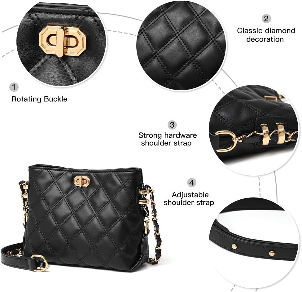 Sivim Small Crossbody Bags for Women Purses Fashion Leather Lightweight Handbags Shoulder Bag