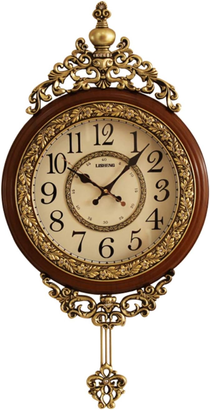 SHISEDECO 29.5" Large Vintage Antique Grandfather Pendulum Wall Clock, Blue
