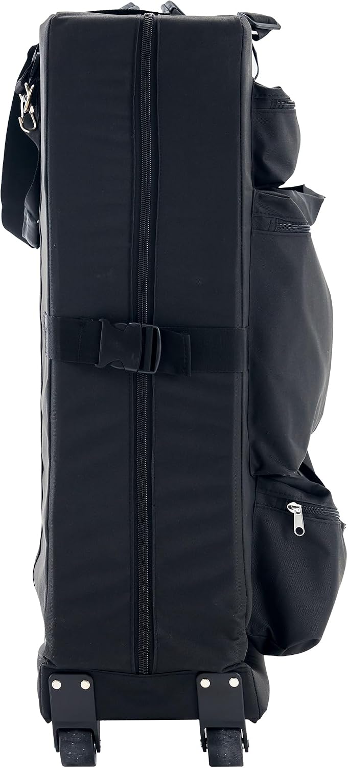Master Massage Luggage Style Wheeled Massage Table Carrying Case 27” to 32” Width Folding Massage Table- Black