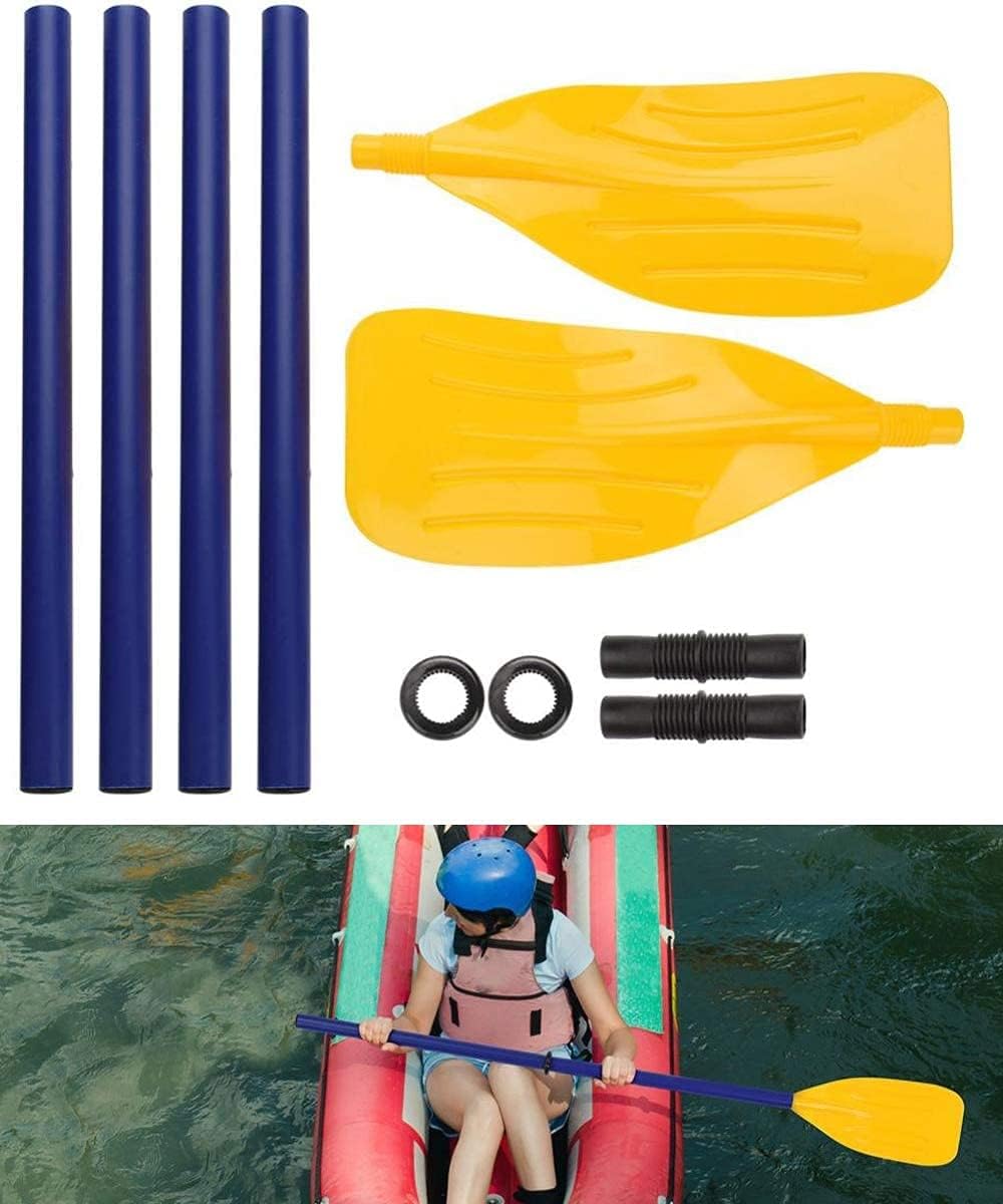 Boat Oars 2 Pieces Kayak Paddles Detachable Canoe Paddle Inflatable Boat PVC Oar Water Sports Accessory