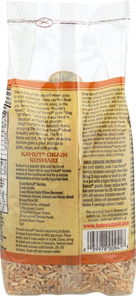 Bob's Red Mill Organic Kamut Khorasan Berries, 24 Oz (4 Pack)