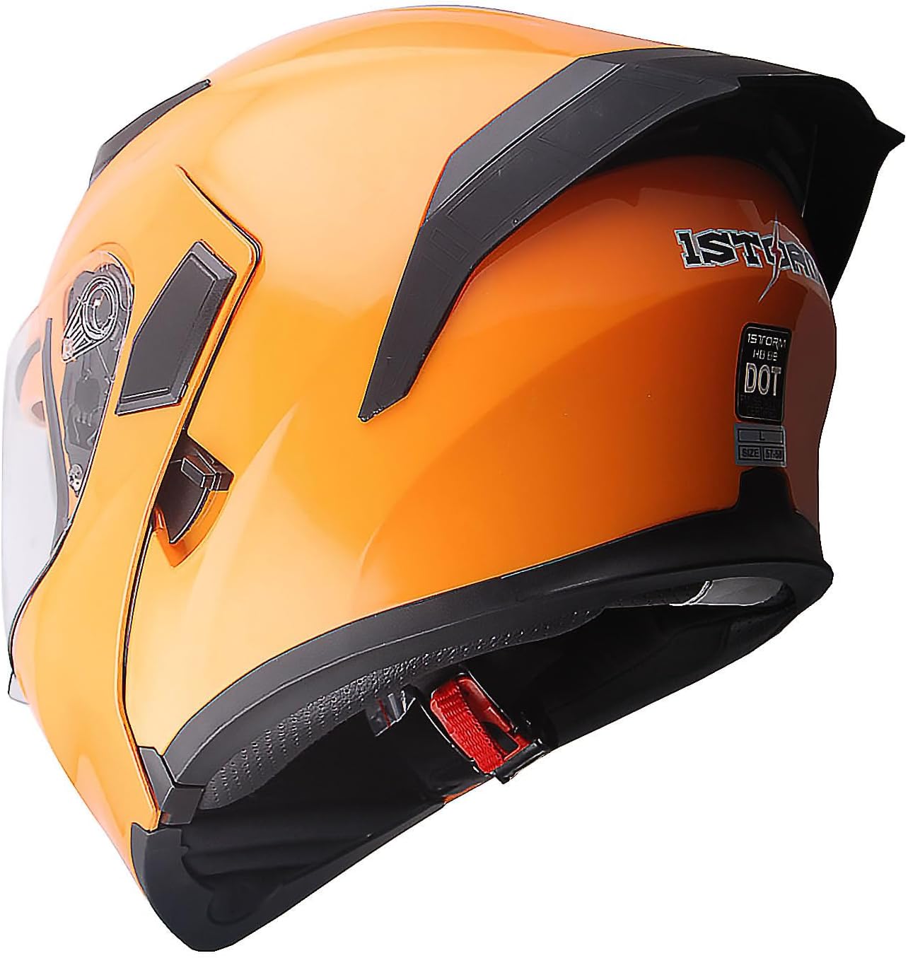 1Storm Motorcycle Modular Full Face Helmet Bike Flip up Dual Visor Sun Shield: HB89 Matt Black