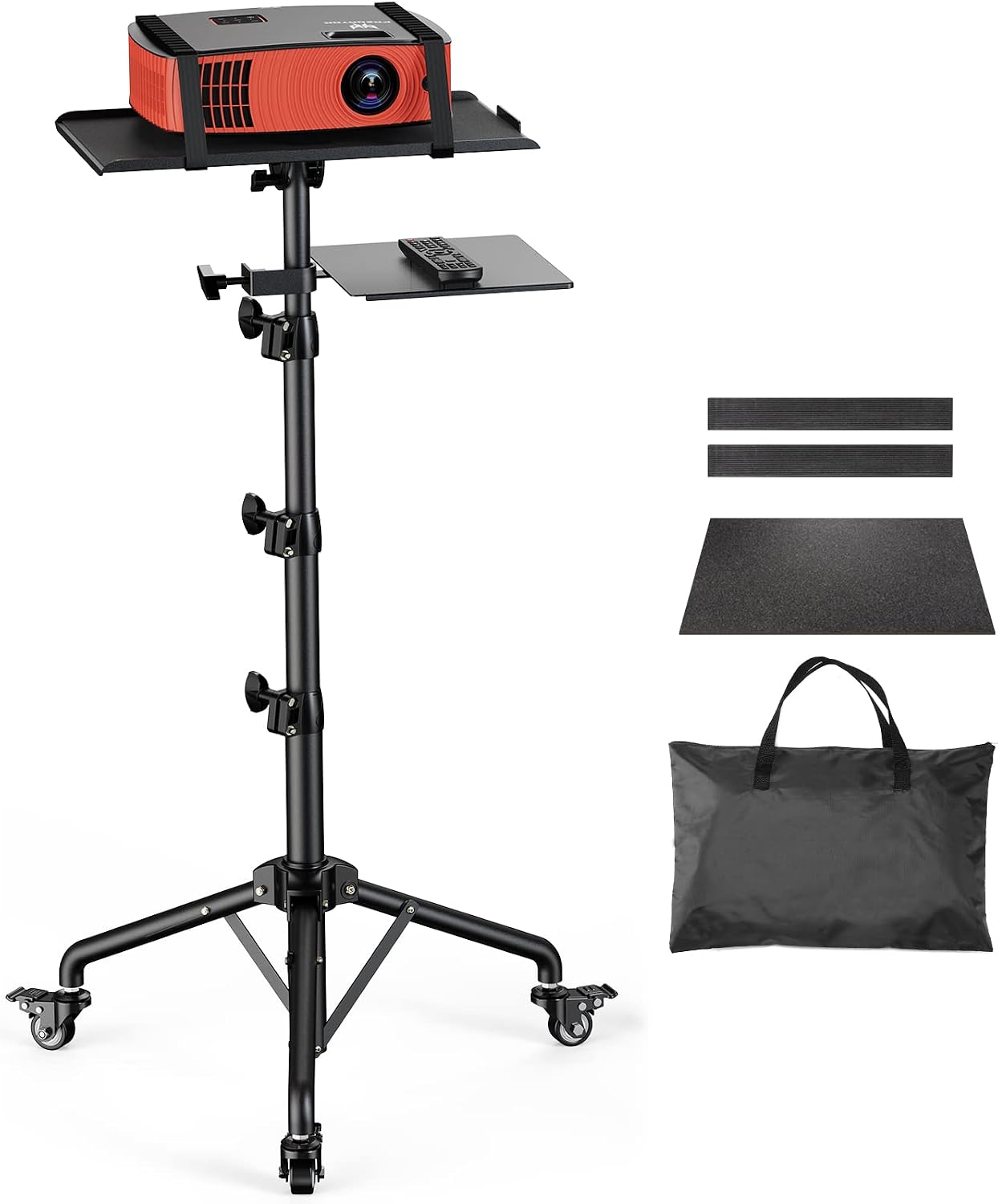 AMADA Projector Stand, Laptop Stand with Adjustable Height 22 to 36 inch, Heavy Duty Projector Mount as DJ Racks, Portable Projector Tripod Stand
