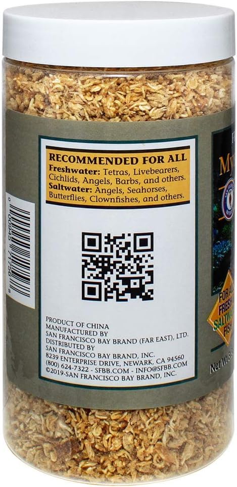 San Francisco Bay Brand Freeze-Dried Mysis Shrimp - Premium Fish Food for Live Fish, Shrimp Food