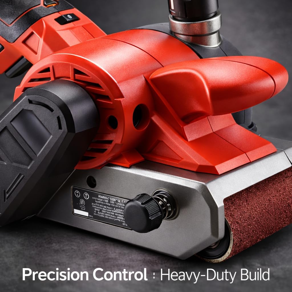 Fits BAUER 10 Amp 4 in x 24 in Variable Speed Belt Sander - 6 Speed, Powerful 1600 FPM for Fast Stock Removal, Shaping & Finishing