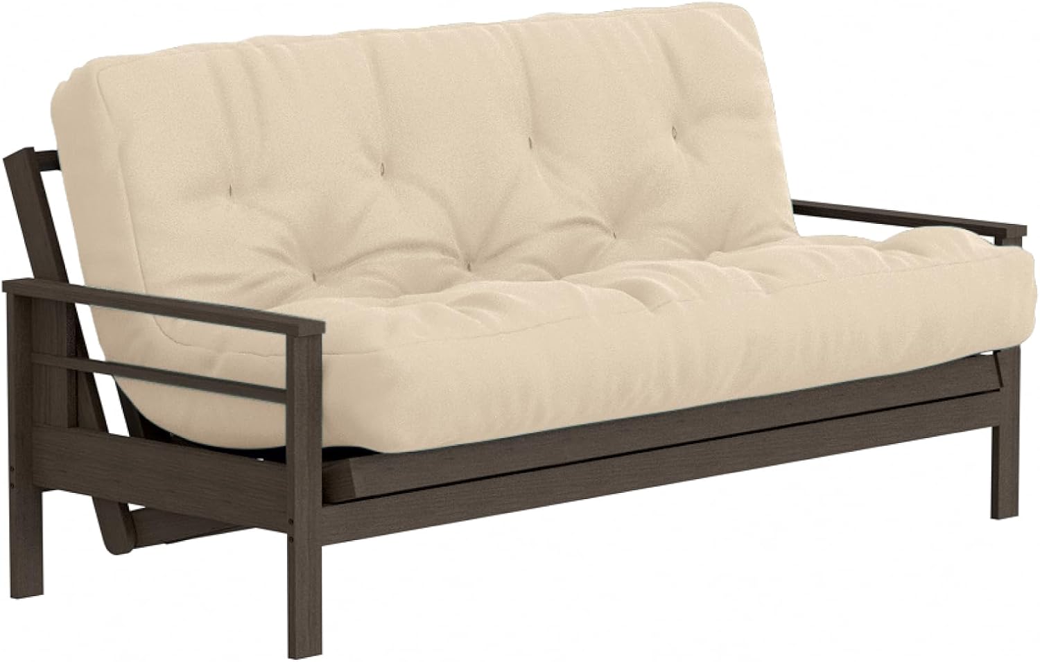 Royal Sleep Products by The Futon Factory 8 inch Memory Foam Futon Mattress - Khaki Cover - Queen Size - CertiPUR Certified Foams - Made in The USA (Frame Not Included)