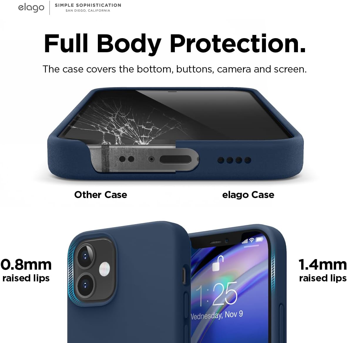 elago Premium Liquid Silicone Case for iPhone 12 Mini Lavender