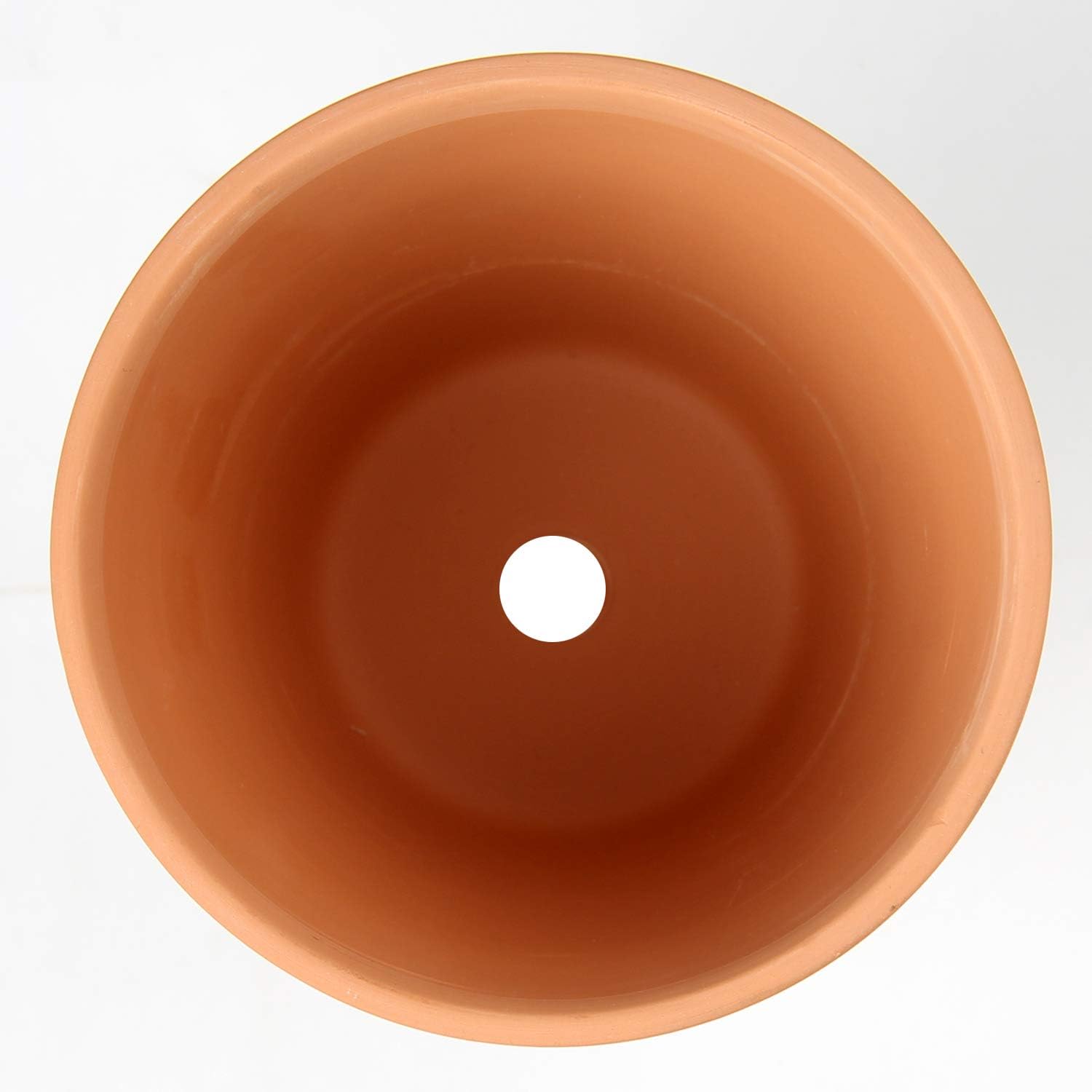 Briful 4 Shallow Terracotta Pots 5.5"x2.8" Flower Pots Clay Pottery Planter with Drainage Hole - Great for Cactus, Succulent Plants and Crafts