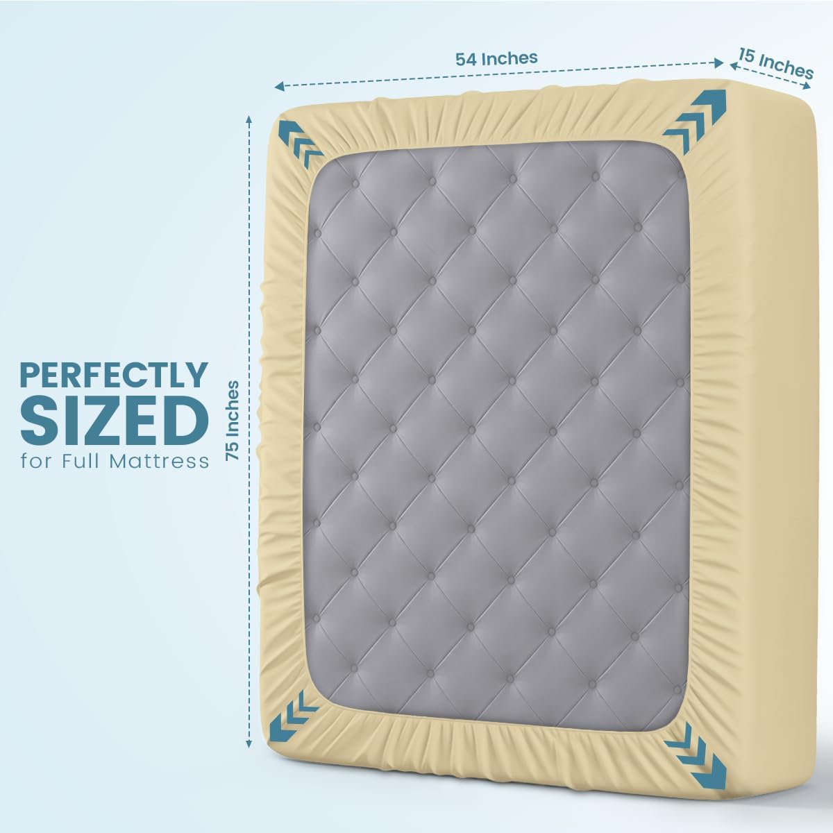 Waterproof Queen Size Mattress Protector fits Upto 17" deep Mattresses | Utopia Bedding 200 GSM Soft & Breathable Mattress Cover, Dirt-Proof, Noiseless, Machine Washable Fitted Sheet Style, White