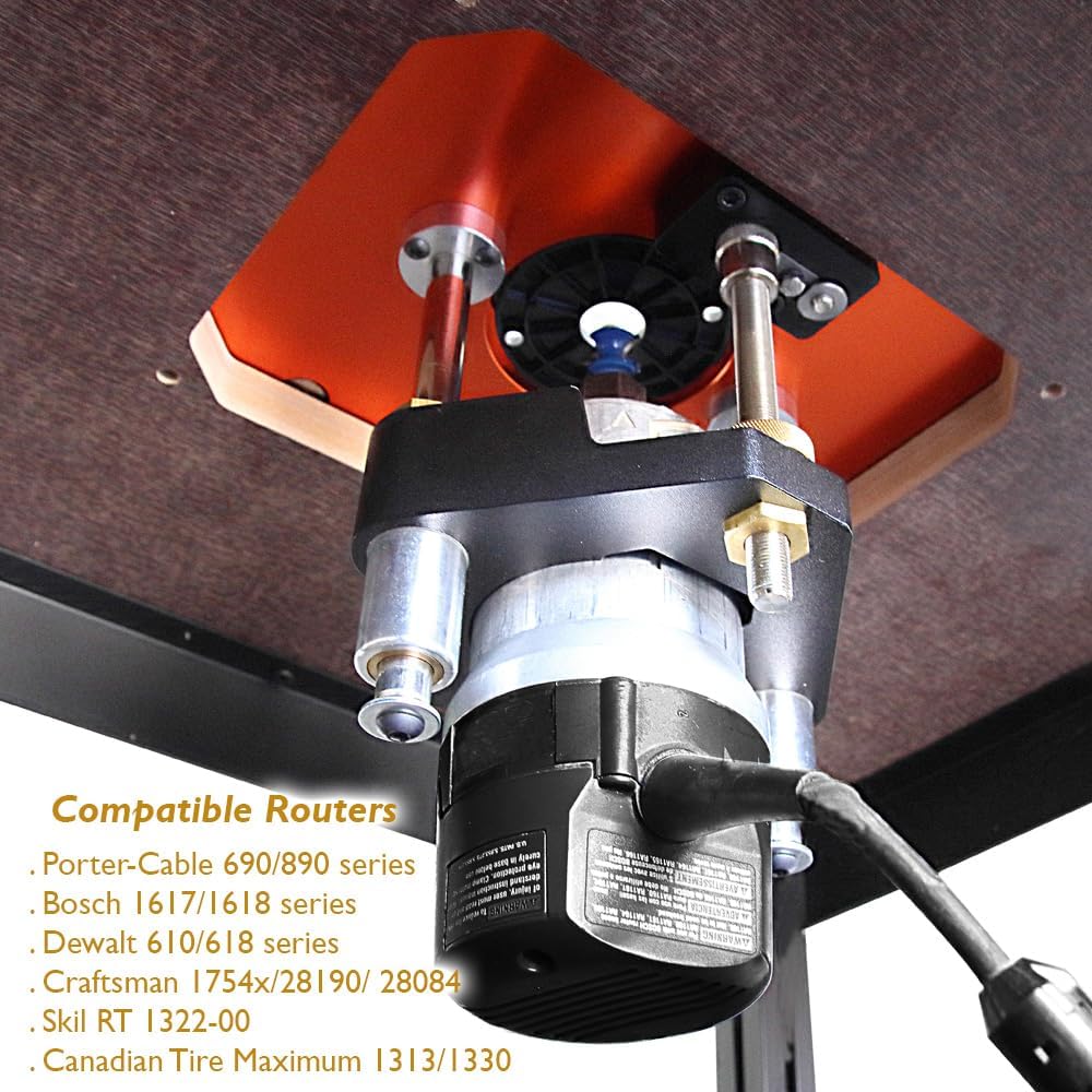 O'SKOOL Router Lift Systems with Router Table Insert Plate Template Kit