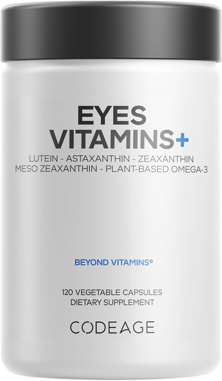 Codeage Eyes Vitamins, AREDS 2, Lutein, Zeaxanthin, Astaxanthin, 120 Cap