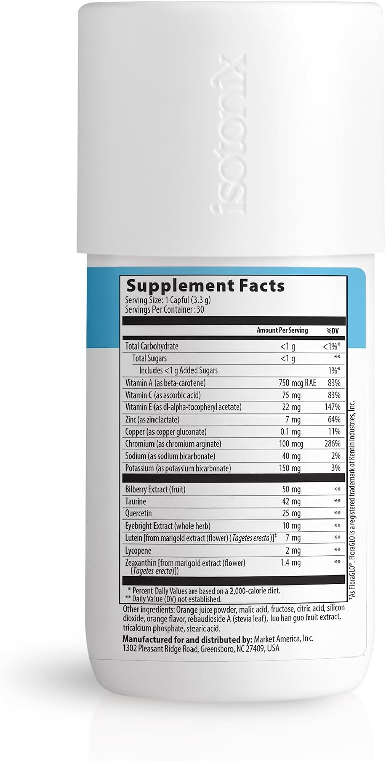 Isotonix Vision Formula with Lutein – Supports Eye Health, Vision & Circulation – Antioxidants, Zinc, Vitamin C, E, Bilberry