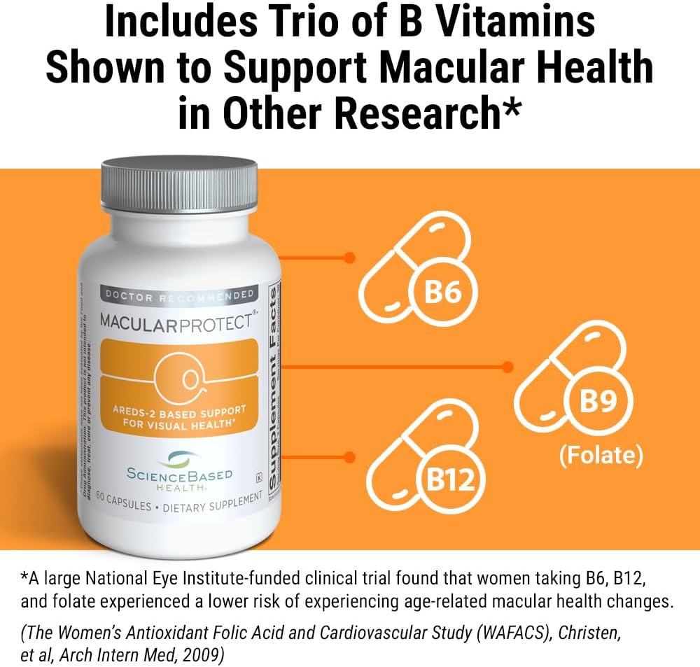 ScienceBased Health MacularProtect AREDS 2 Formula – Eye Health Vitamin & Mineral Supplement with Lutein