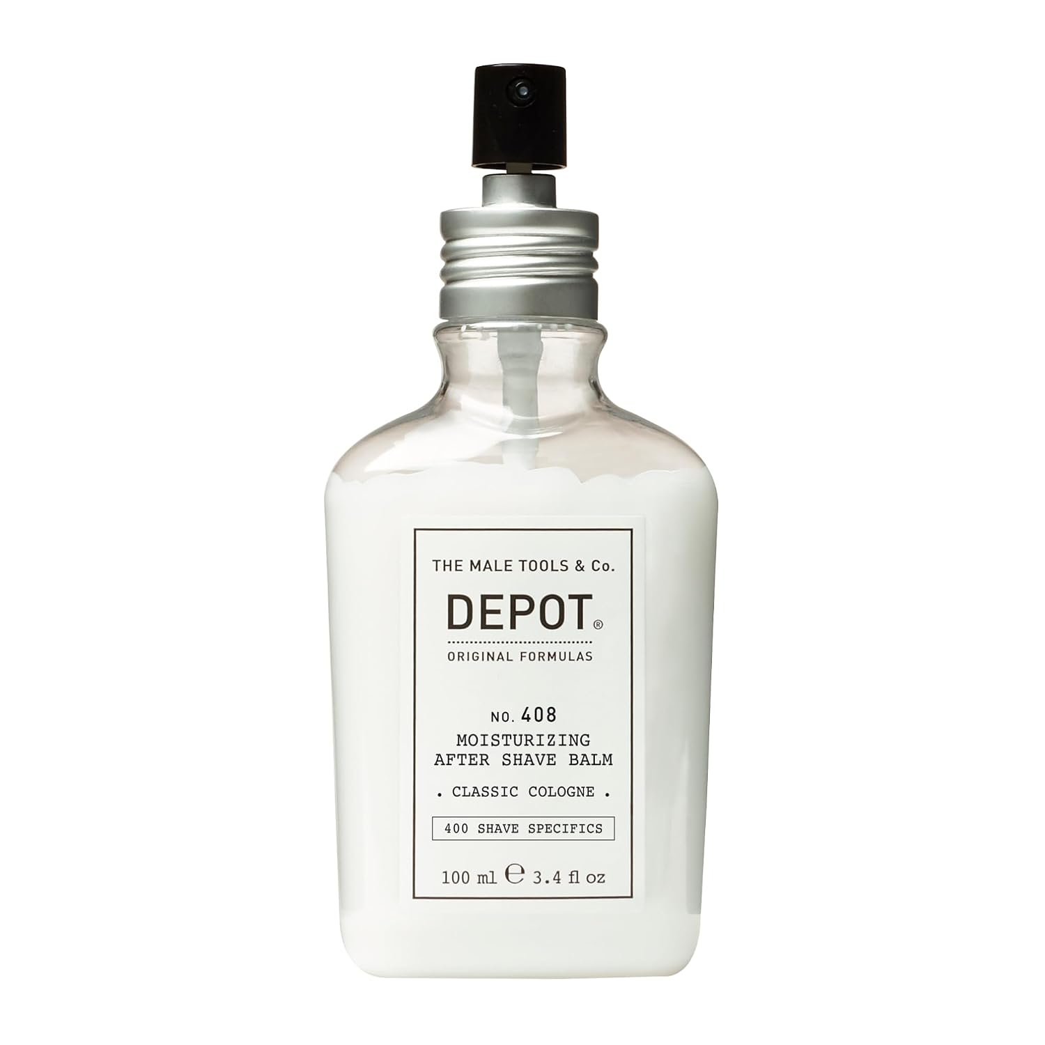 DEPOT No. 408 Moisturizing After Shave Balm | Classic Cologne, 3.4 Fl Oz