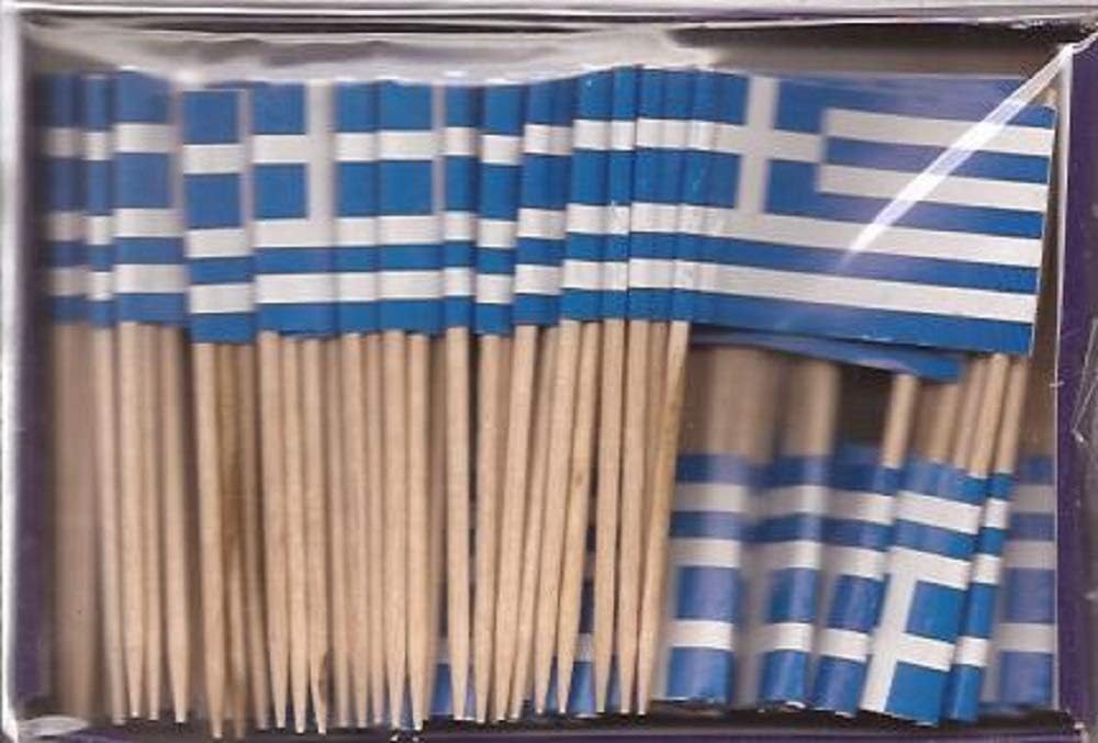 One Box of 100 Nicaragua Toothpick Flags, 100 Small Mini International Flag Cupcake Toothpicks or Cocktail Picks