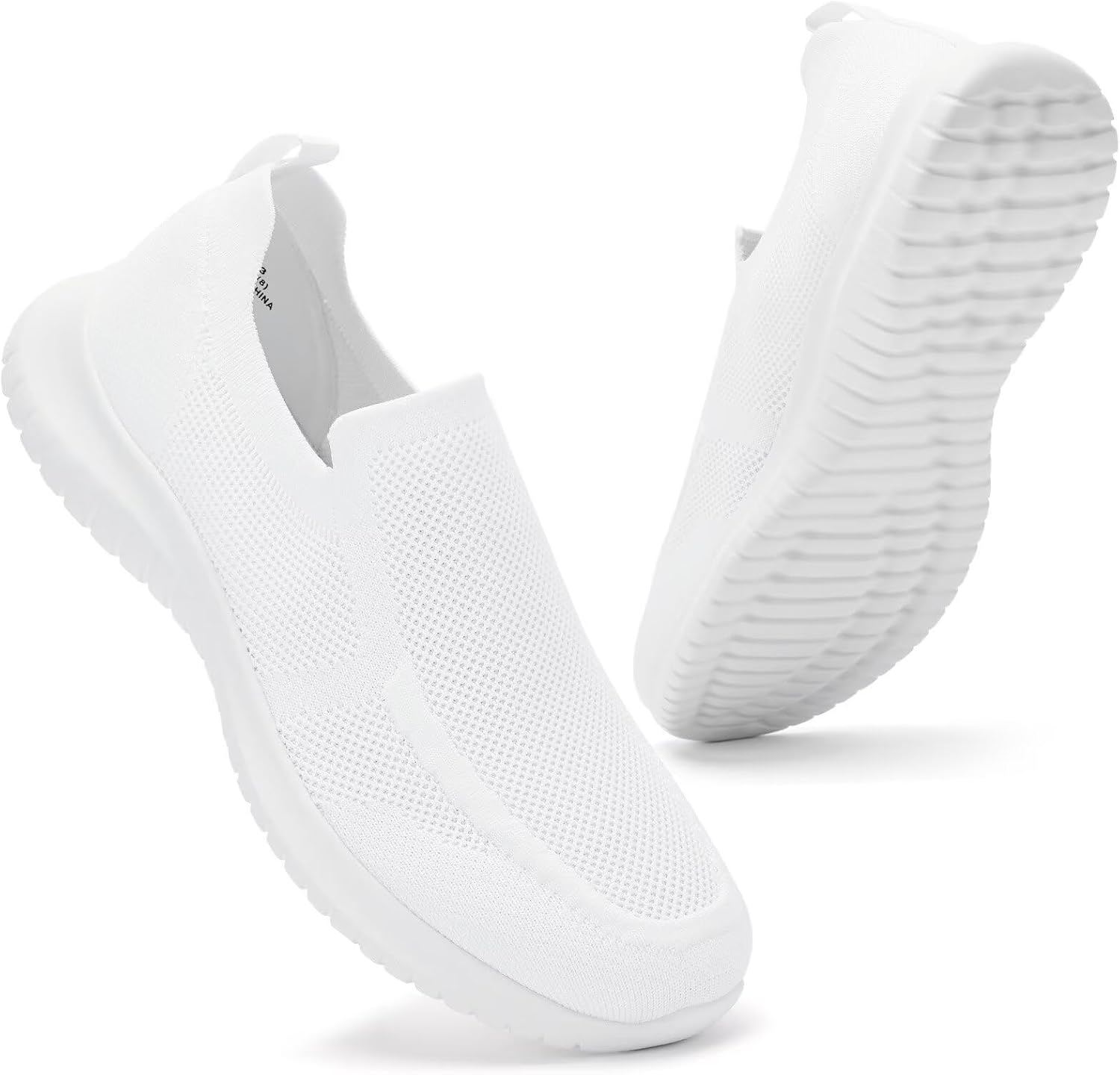 konhill Mens Slip-On Knit Walking Sneakers