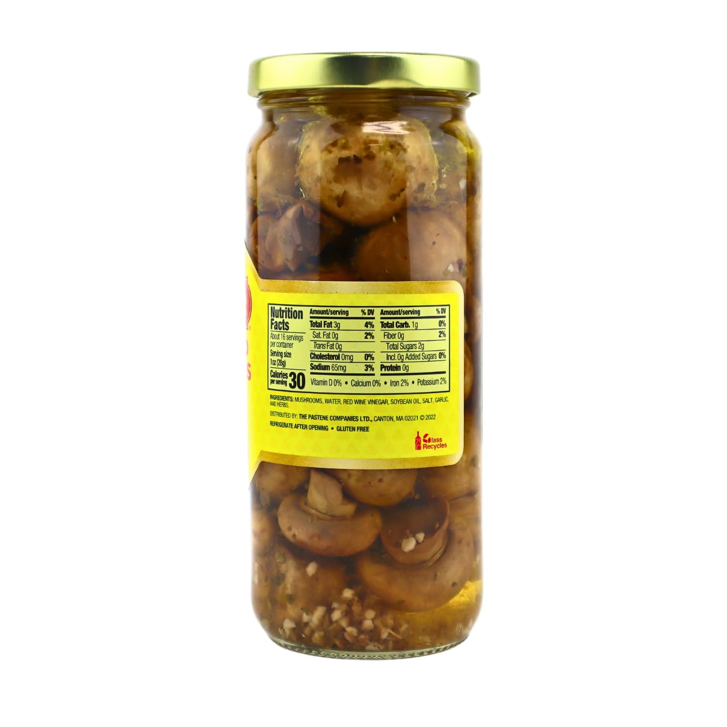Pastene Marinated Mushrooms, 16 Ounce (1 Pack)