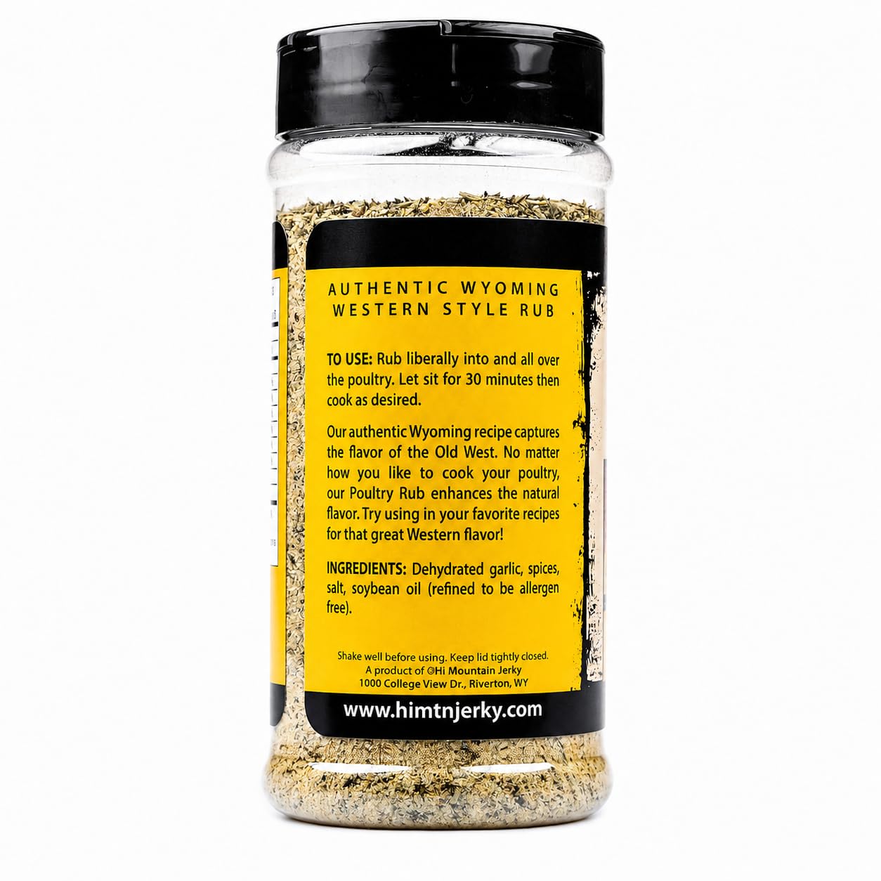 Hi Mountain | GARLIC PEPPER RUB | Meat Seasoning | 11 oz | Garlic pepper seasoning for beef, pork, venison, deer, elk, chicken, burgers, and vegetables