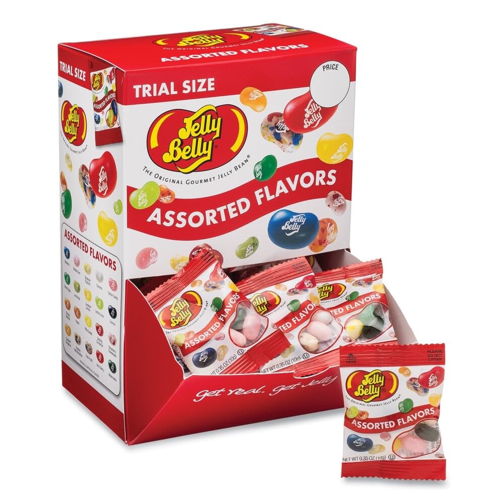 Jelly Belly Jelly Beans, 20 Flavors, .35-oz Trial Size Packs, 80 Count