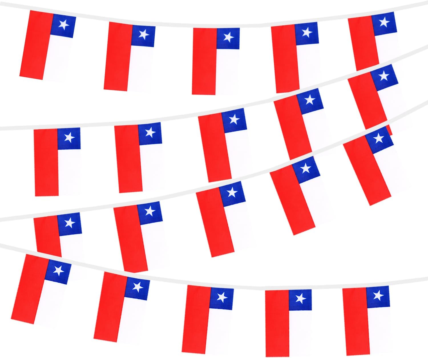 Nicaragua String Flags Banner Mini Small Nicaraguans Flag Bunting Patriotic Hanging Decor,National Holiday, Sports Game, Fiesta & Themed Party,18 Feet 20 Flags