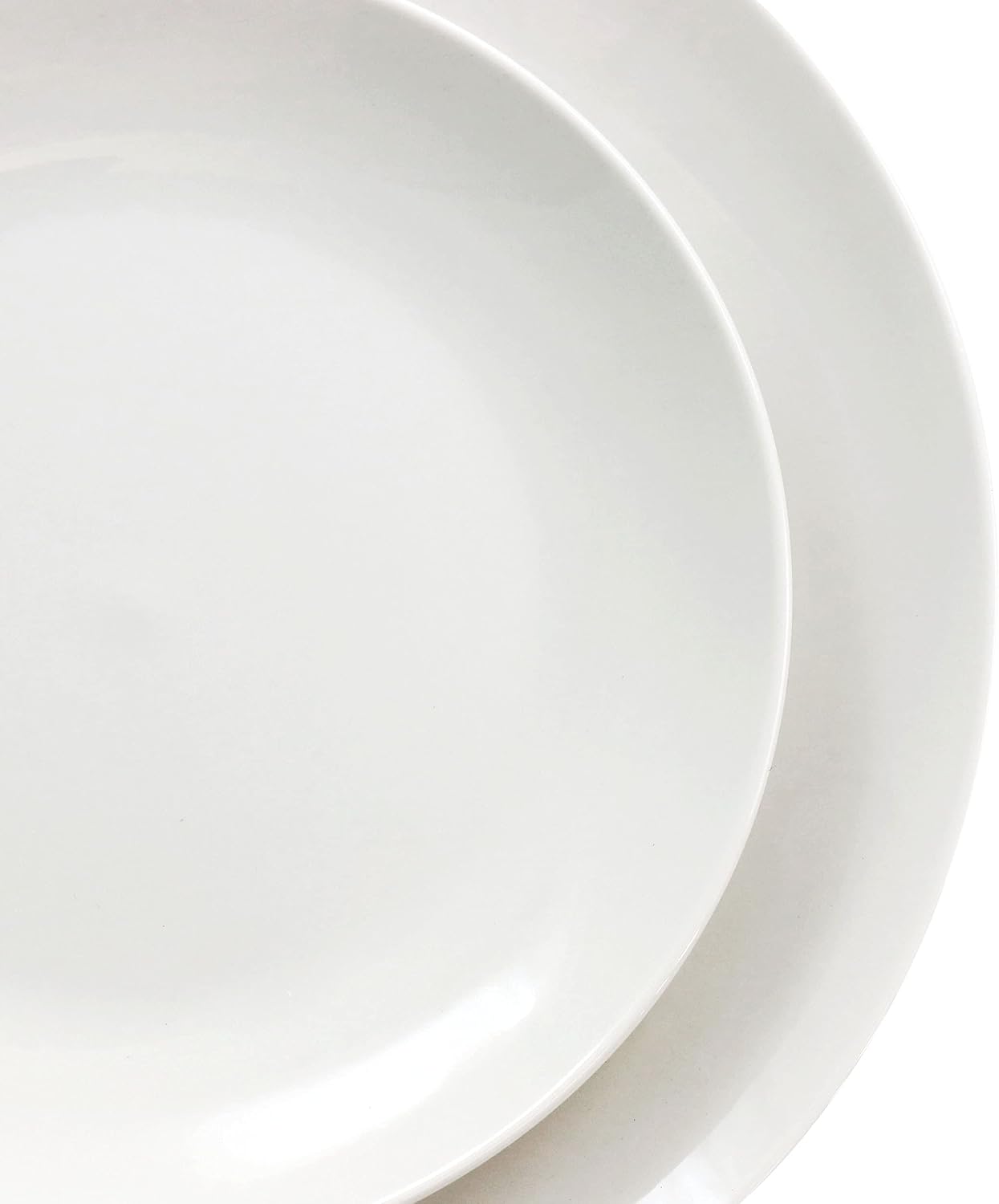 Elama White Porcelain Dish Dinnerware Set, 18 Piece, Newman