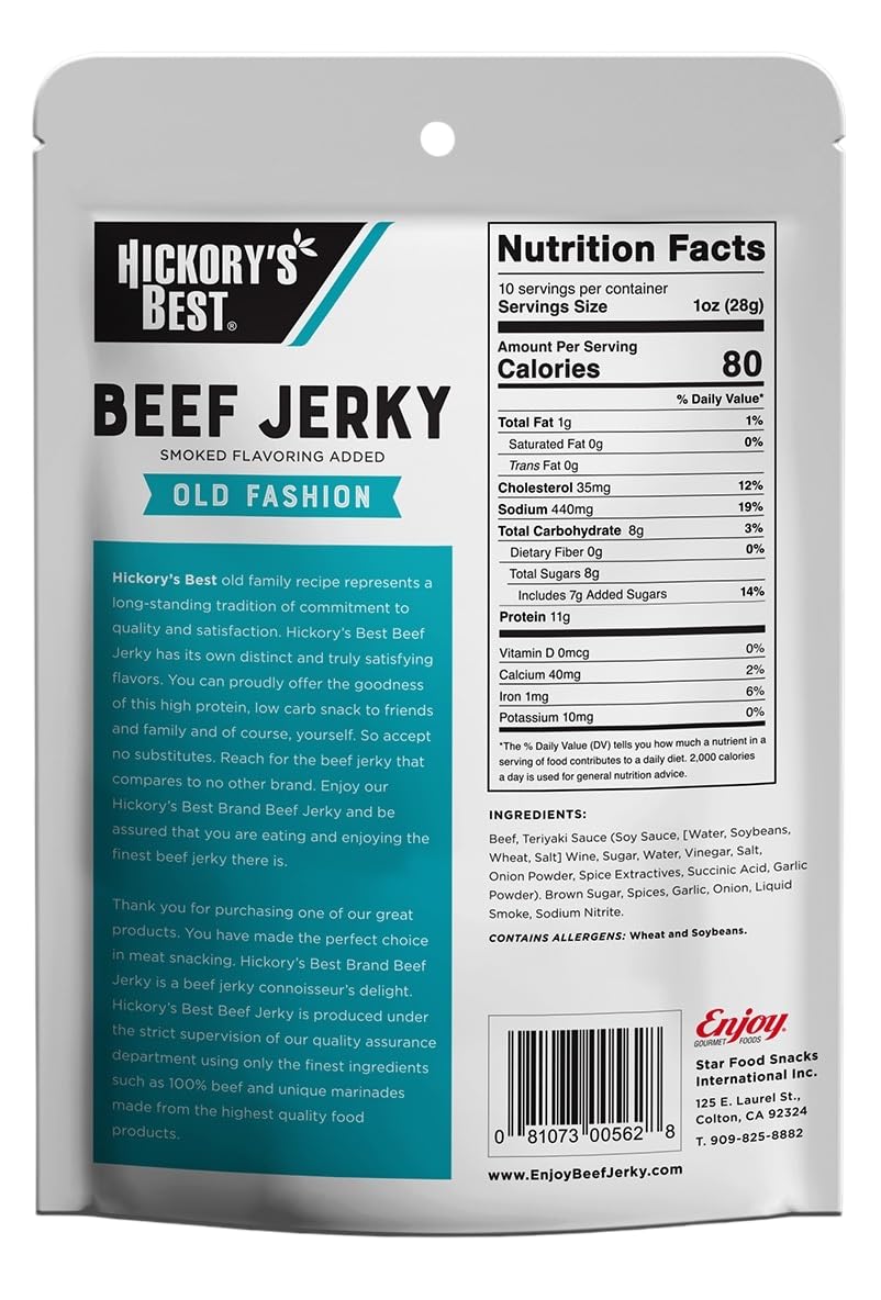 Enjoy Peppered Beef Jerky 8 oz (Pack of 1) | High Protein | No Nitrites