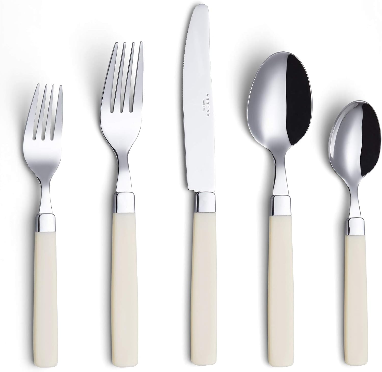 ANNOVA Silverware Set Stainless Steel Colorful Tableware Kitchen Flatware Set Utensils, Includes Dinner Knives, Forks, Spoons