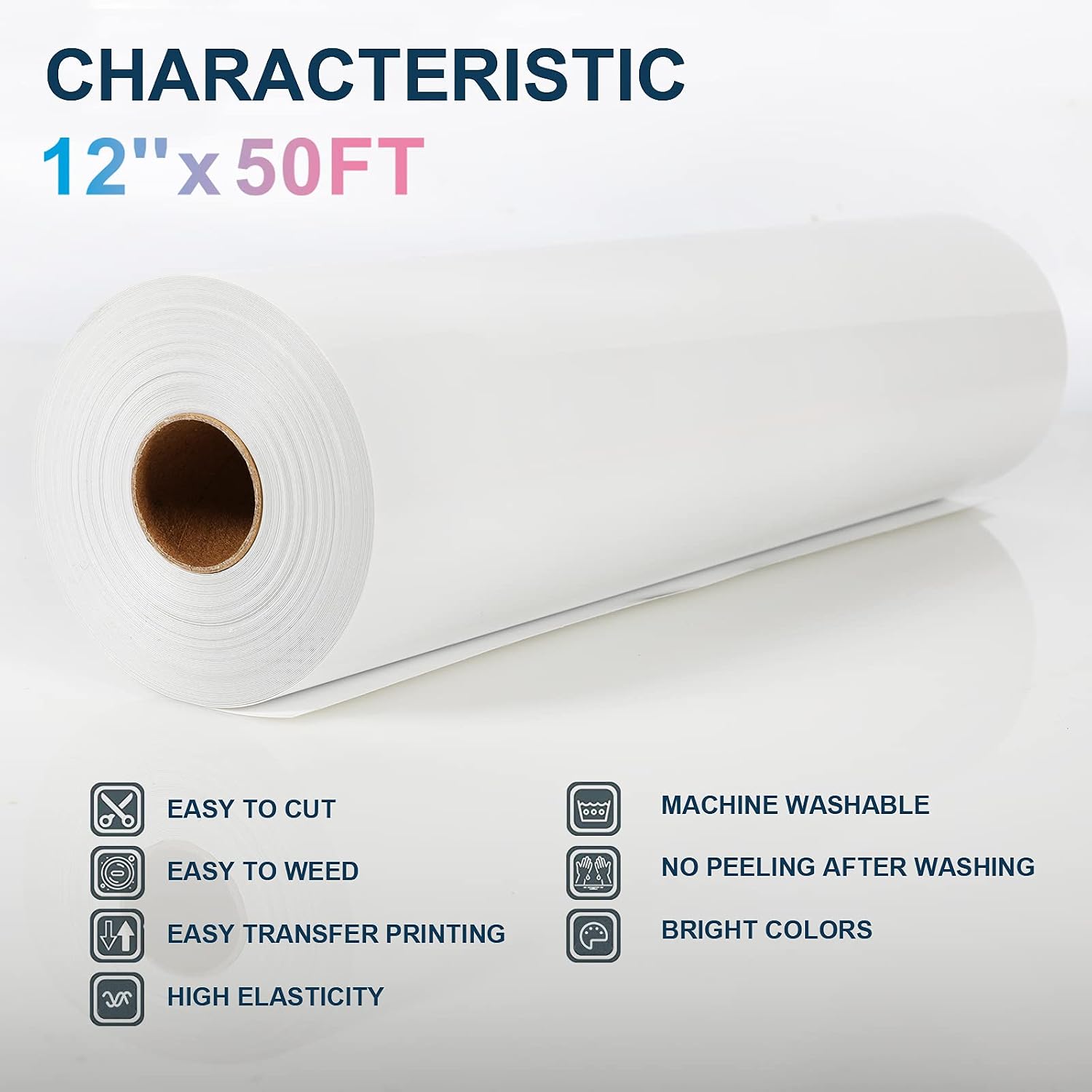 XSEINO HTV Heat Transfer Vinyl for T-Shirts 12"x10" -13Pack Perfect Iron On Vinyl for Cricut