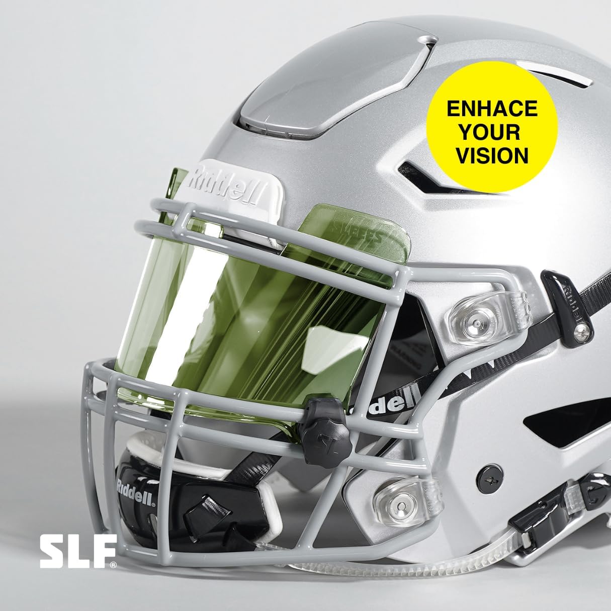 SLEEFS Clear Football Visor for Helmet - Professional Football Visor - Face & Eye Shield - Fits Youth & Adult Helmets - Includes Quick Visor Clips