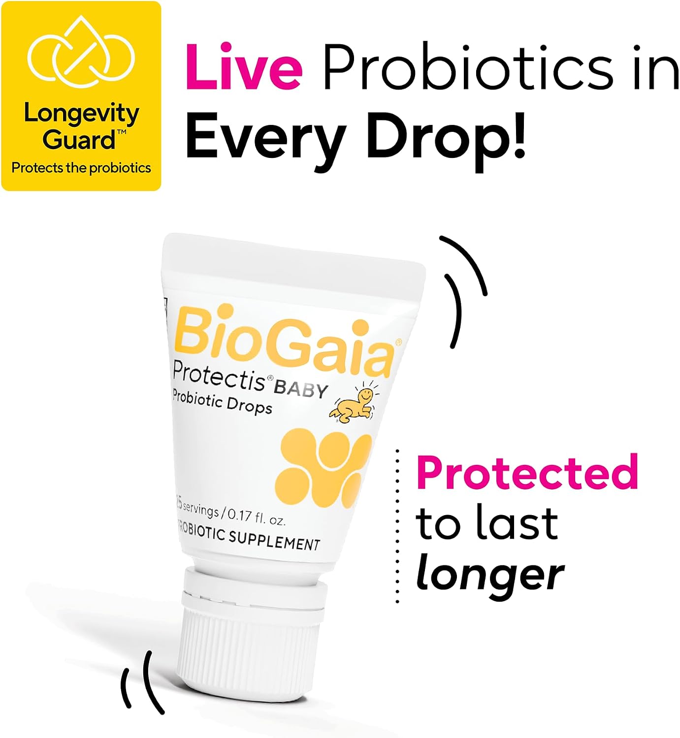 BioGaia Baby Probiotic Drops | Colic & Gas Relief | Safe for Newborns | Pediatrician-recommended | Ease Crying, Fussing, Colic, Gas