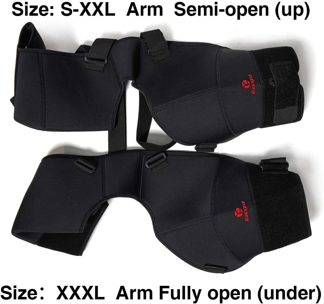 Double Shoulder Support Brace Strap Wrap Neoprene Protector,L