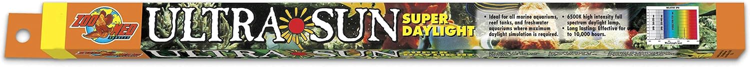 Zoo Med T-8 Ultra Sun Super Daylight Fluorescent Bulb, 24" L, 17 Watts