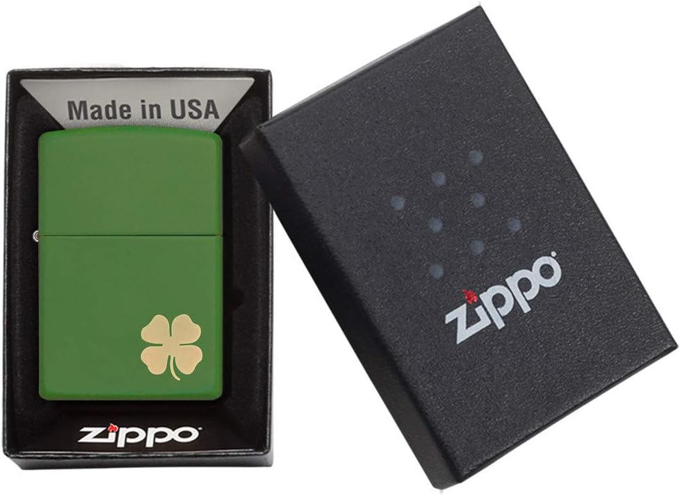 Zippo Clover Design Pocket Lighter, High Polish Chrome, One Size (ZO24699)