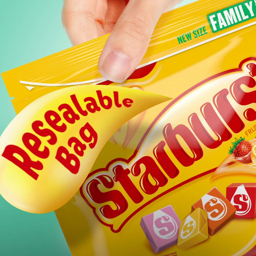 STARBURST Original Full Size Fruit Chews Chewy Candy Bulk 36 Packs, 2.07 oz | Soft fruit chews in full size packs, great for birthdays, desserts, road trips and pantry snacking, lunch box, bulk candy