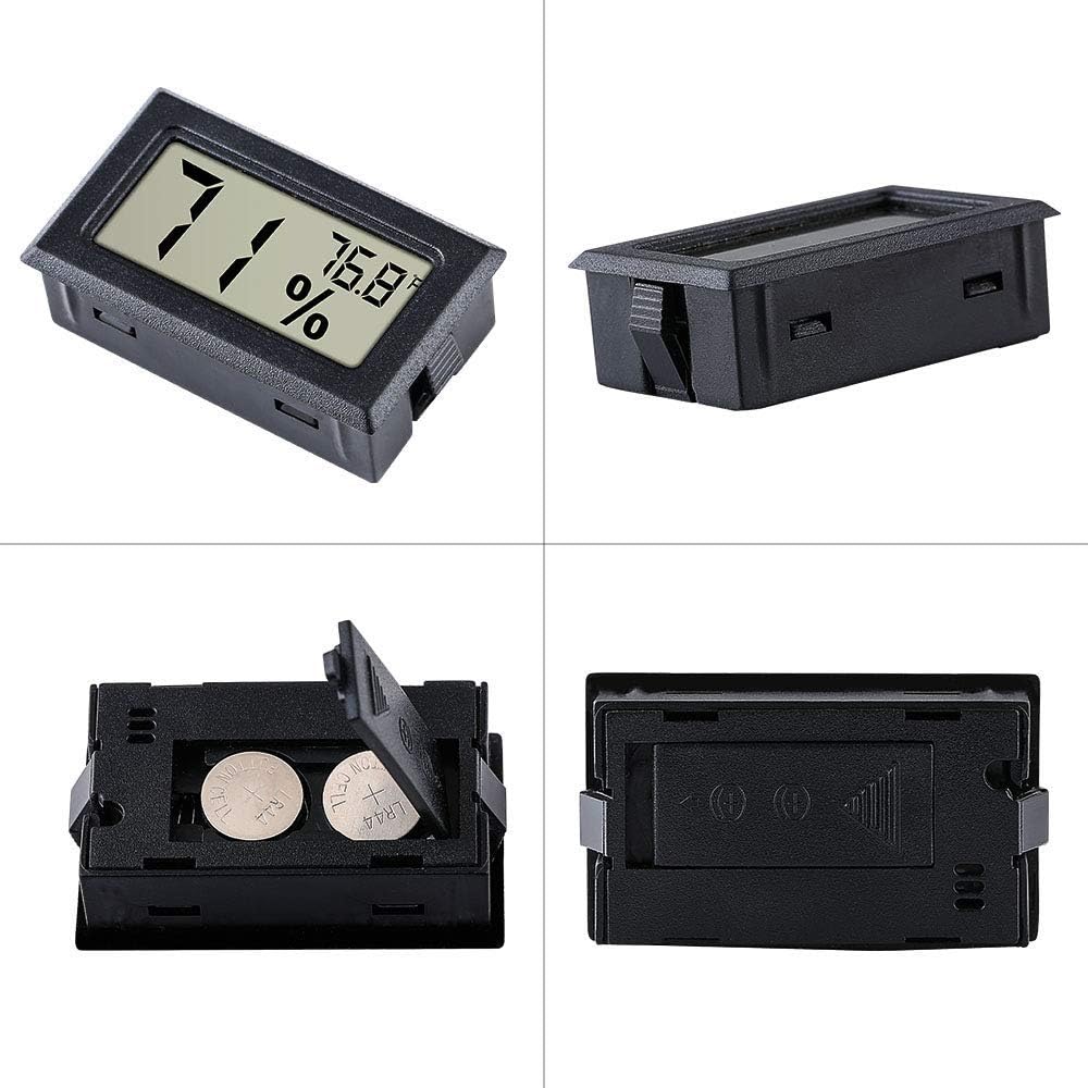 12 Pack Pgzsy Mini Small Digital Electronic Temperature Humidity Meters Gauge Indoor Thermometer Hygrometer LCD Display Fahrenheit (℉) for Humidors