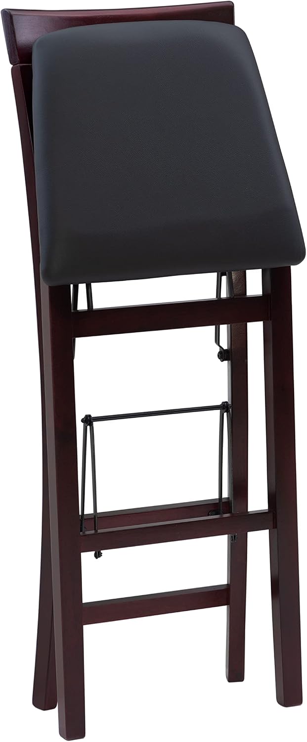 Linon Triena X Back Folding Counter Stool, Brown
