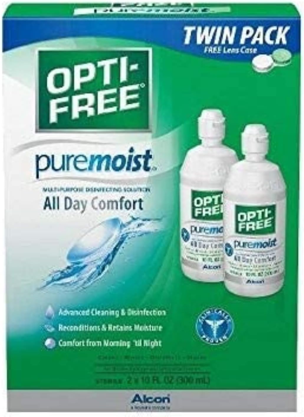 OPTI-FREE Puremoist Multi-Purpose Contact Lens Solution, 4 Fl Oz