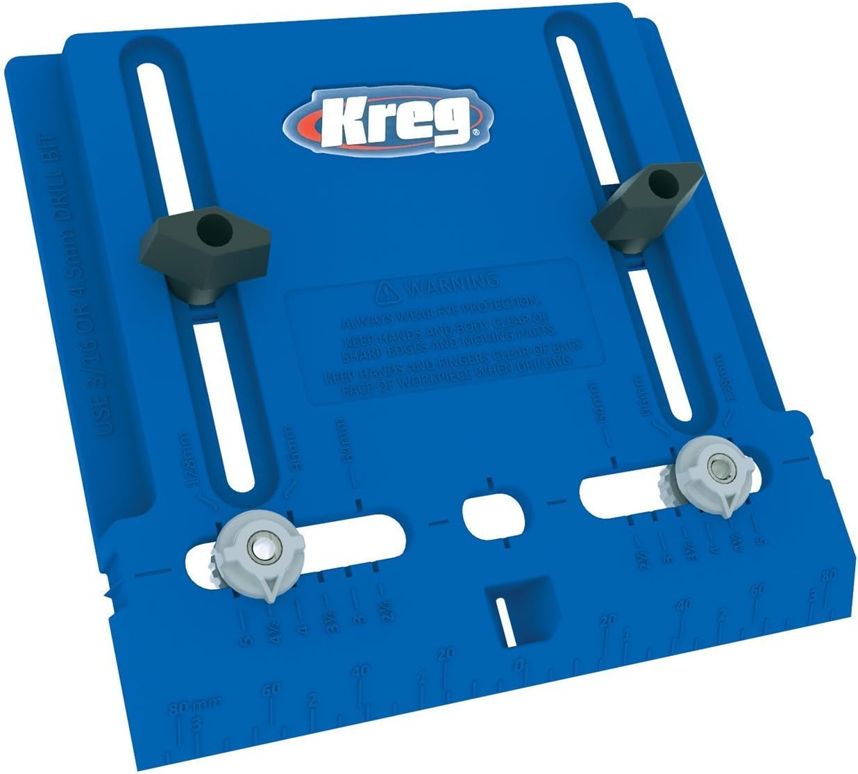 Kreg Cabinet Hardware Jig - Portable Straight Hole Drilling - Precision Drilling Without a Press - Moveable Edge Guide for Accurate Positioning