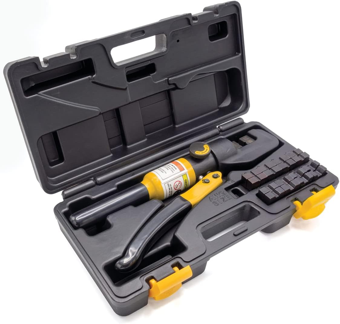Titan Tools 11980 5 Ton Hydraulic Cable Crimper, Standard