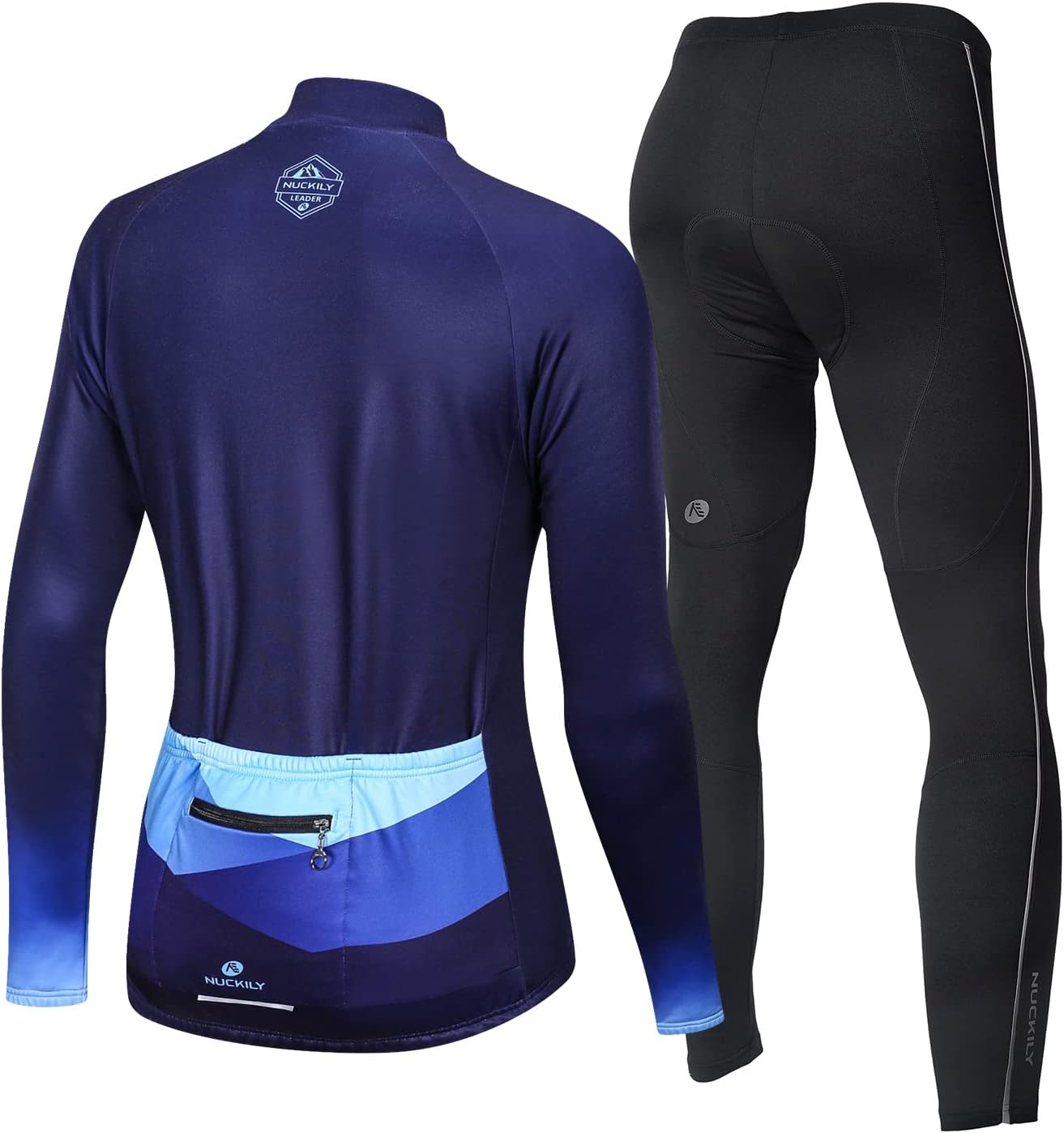 Mens Cycling Suit Windproof Winter Thermal Fleece Sportswear Clothing Set Riding Jersey Jacket & 3D Padded Pants Trousers