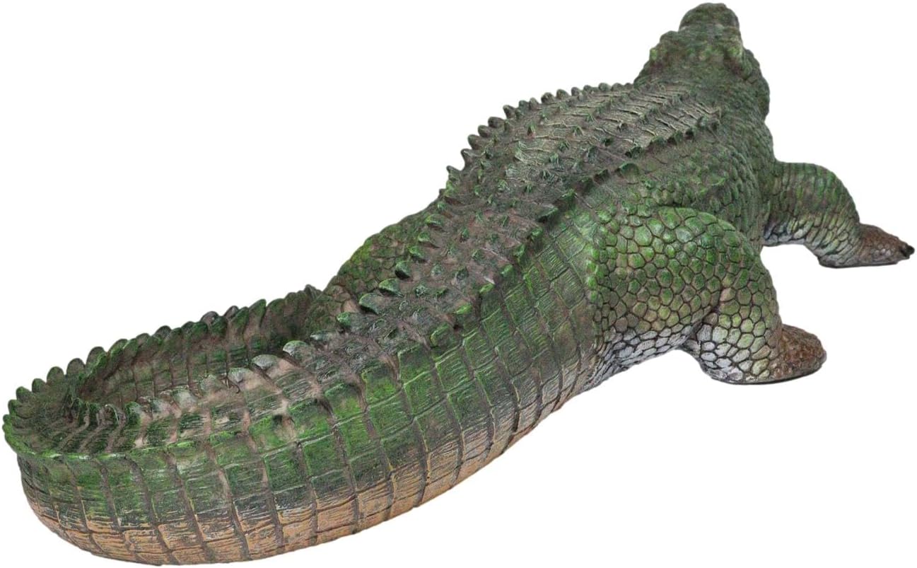 Ebros Gift 21" Long Realistic Alligator Crocodile Gallery Quality Statue As Home and Garden Decor Prank Surprise Guest Greeter of Alligators