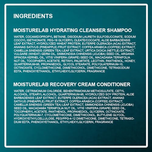 Sulfate-Free Detangling Duo: Hydrating Shampoo + Recovery Conditioner for Human & Synthetic Extensions Wigs Weaves Lace Fronts - Moisturelab Gentle