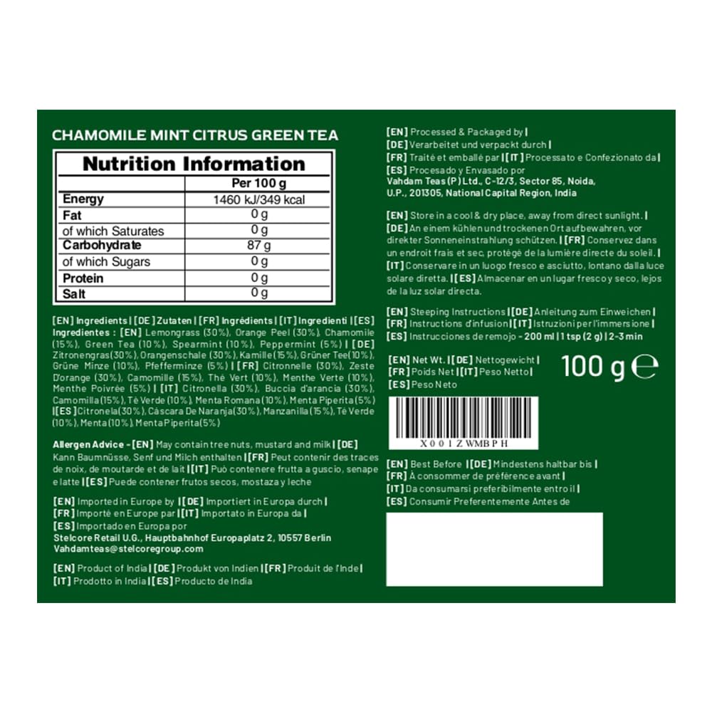 VAHDAM, Green Tea Leaves From Himalayas 170+ Cups (12oz) High Elevation Grown Green Tea Leaves From Himalayas | Pure Unblended Single Origin Green Loose Leaf Tea | Vacuum Sealed