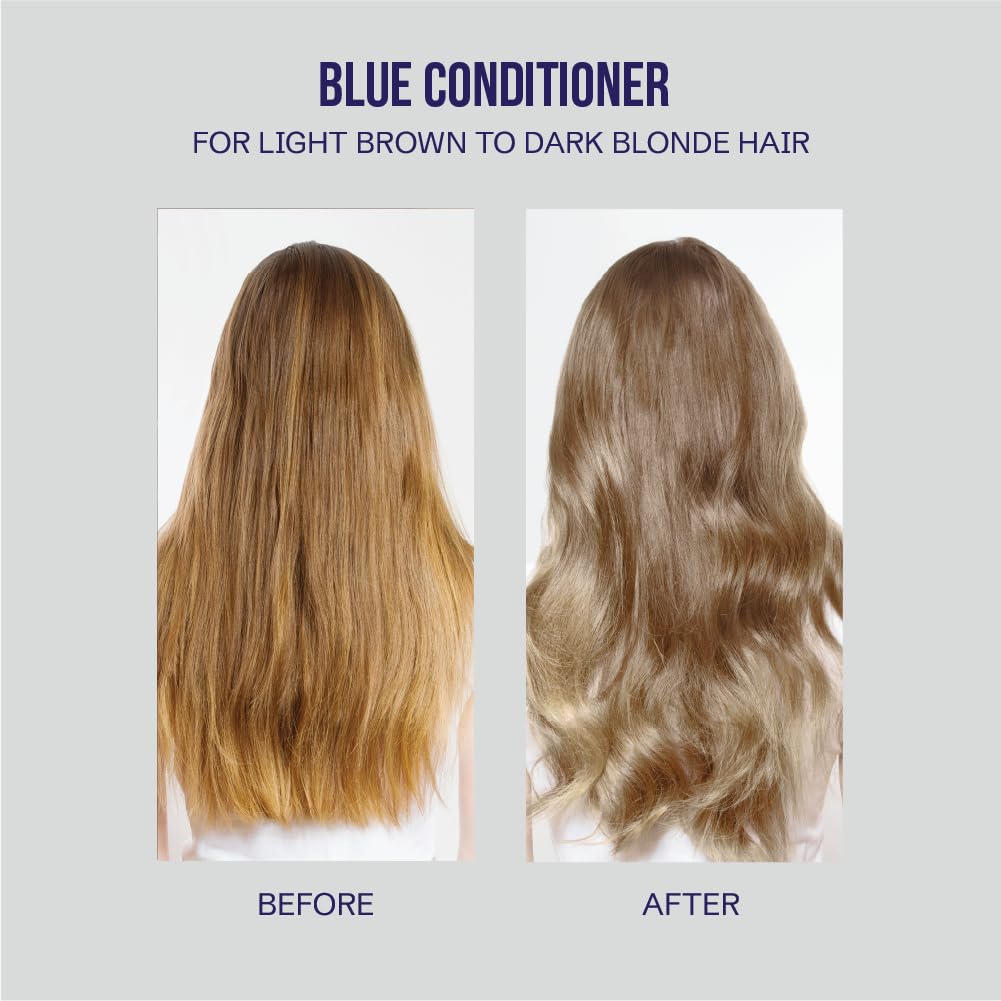 Oligo Professionnel - Blacklight Blue Conditioner for blondes - Vegan - Eliminate Brassy tones - Refresh faded highlights - Argan oil - Hydrating Formula - 8.5oz
