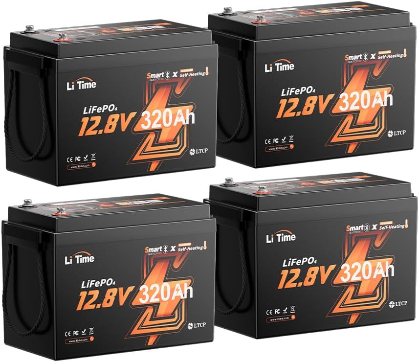 Litime 12V 50Ah LiFePO4 Trolling Motor Battery for Marine RV Solar Camper