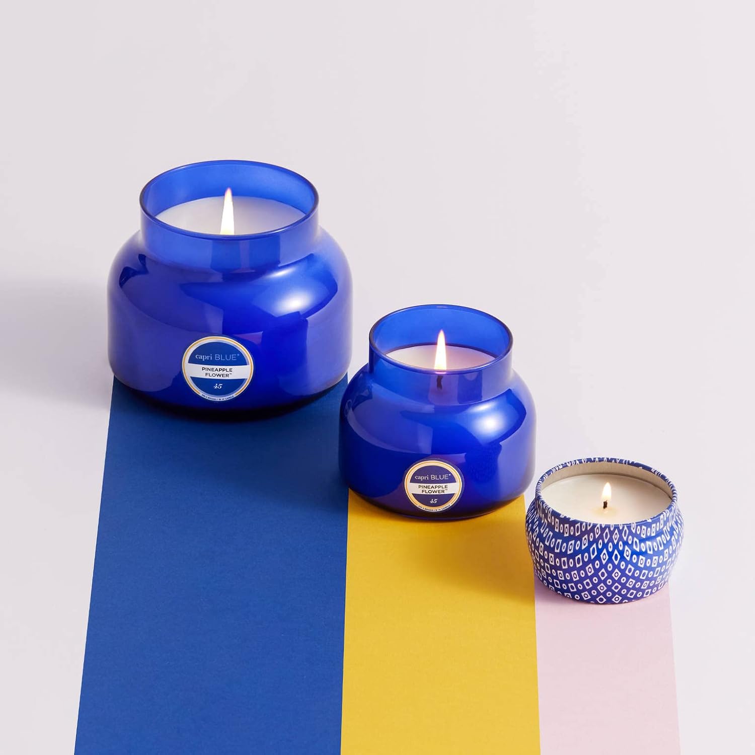 Capri Blue Scented Candles - Soy Candle Wax Blend - Jar Candles - Blue Candle Gifts for Women & Men - Luxury Candles for Home Scented with Vanilla, Bergamot & Sandalwood - Havana Vanilla (19 oz)